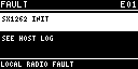 FAULT, E01; SX1262 INIT; SEE HOST LOG; LOCAL RADIO FAULT